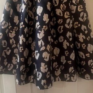 Eliza J Black and Gold Skater Skirt